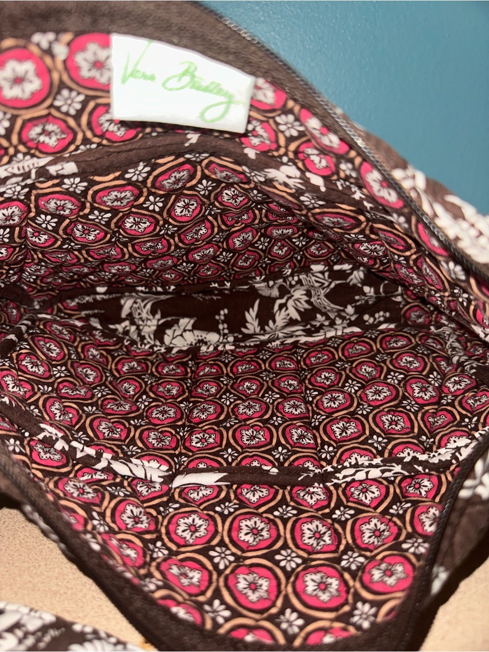 vintage, retired Vera Bradley Hobo Shoulder Bag in the "Imperial Toile" pattern. - Picture 3 of 6